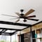Vaxcel Crawford 60 in. 6 Blade Black Farmhouse Indoor Ceiling Fan with Light Kit and Remote F0109 - alternate 9